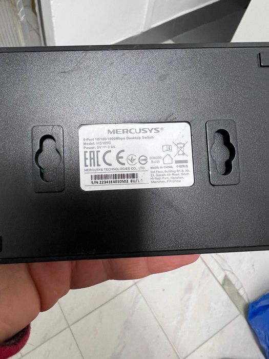 Switch MERCUSYS MS105G, 5 porturi Gigabit, negru