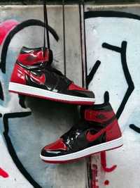 Adidasi Jordan 1 High Patent Bred / Produs Universal