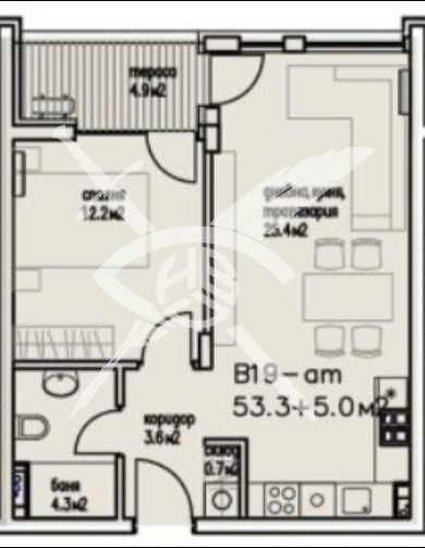 Продава се Двустаен апартамент в Бургас, Сарафово - 58 кв.м за 1234 €/кв.м - Снимка #1