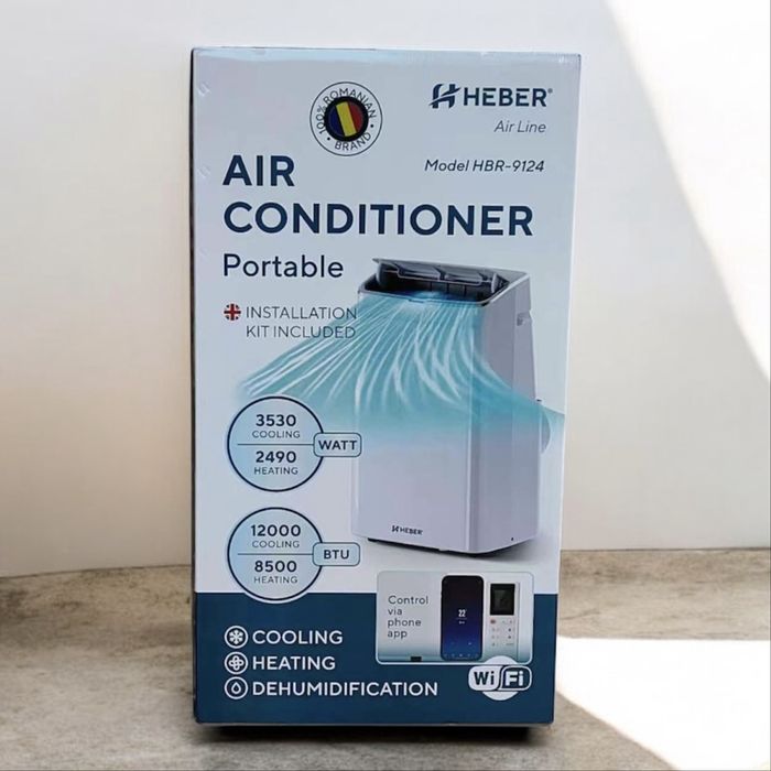 Aparat aer conditionat portabil Heber 2025 12000 BTU, nou , 1350 RON