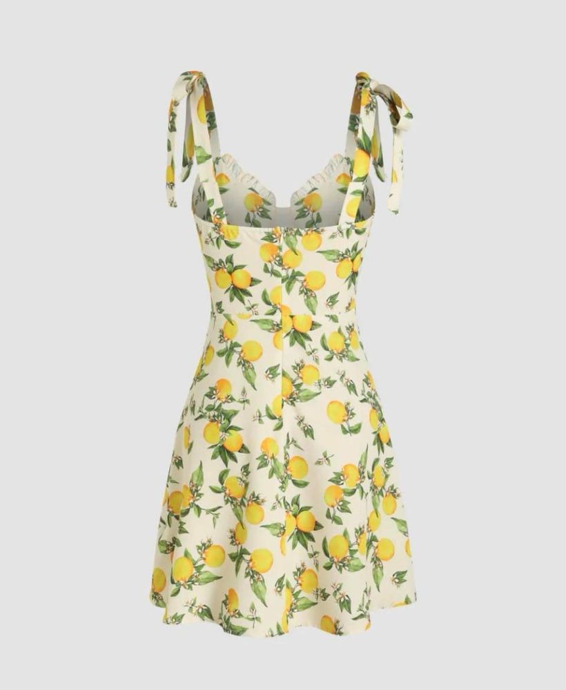 Rochie de vara cu lămâi/ lemon print