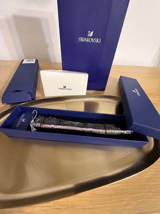 Swarovski Brățară Tennis Matrix Roz