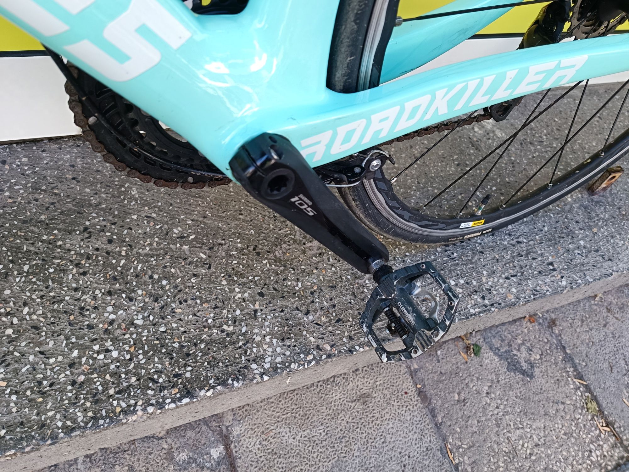 Шосеен велосипед - карбон, Shimano 105, Mavic + GPS