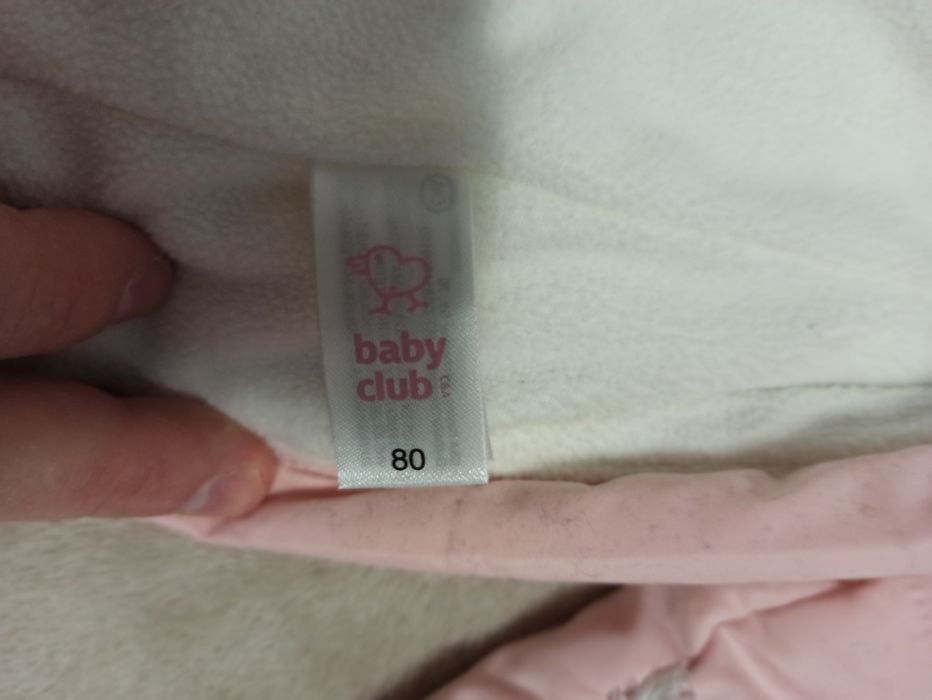 Combinezon de iarnă, Masura 80 C&A, Baby Club 
Roz, cu picioare ș