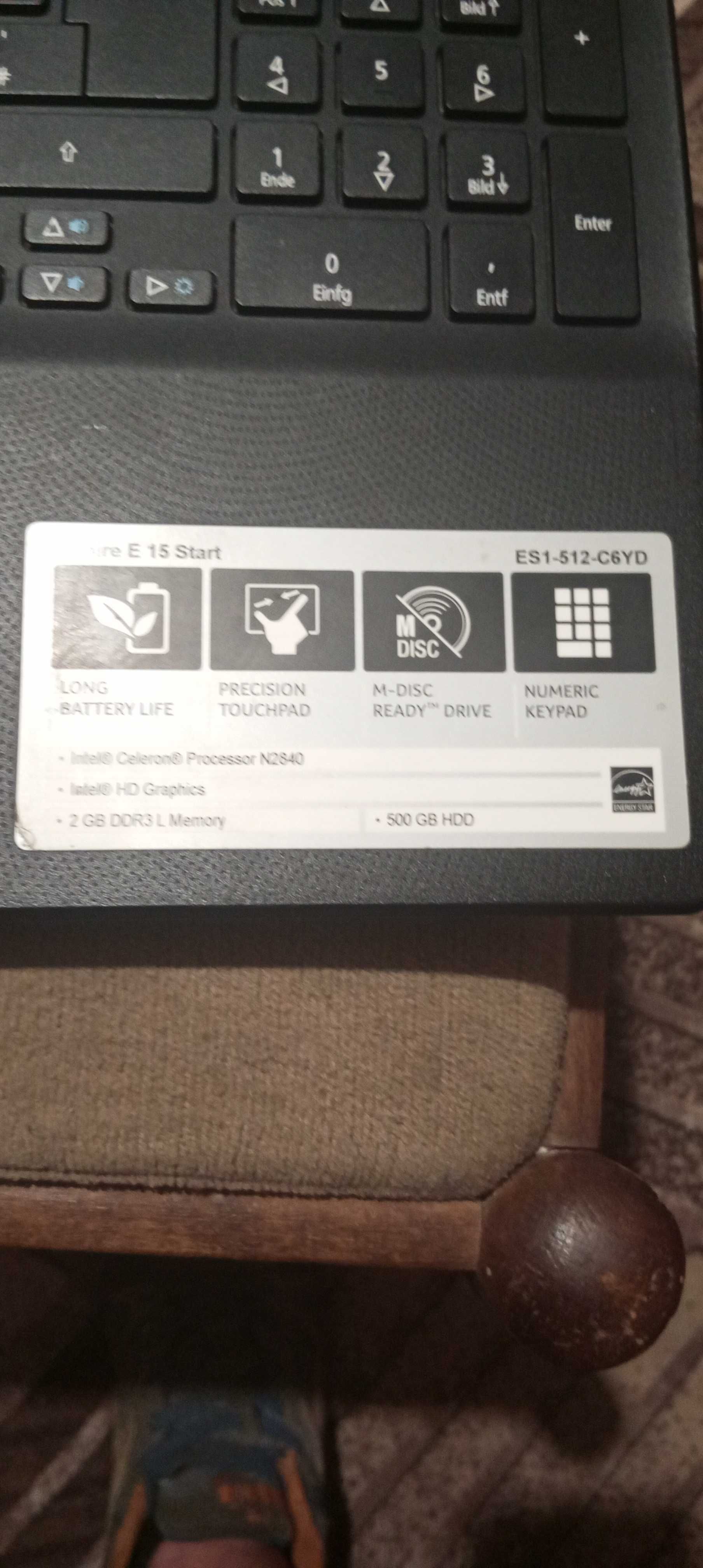 Лаптоп acer aspire E 15 Start