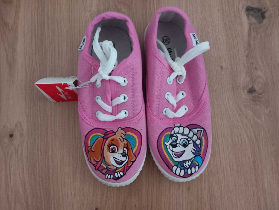 Ръчно Рисувани детски кецове Пес Патрул / Paw Patrol