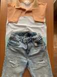 Set H&M tricou cu pantaloni scurti de blugi