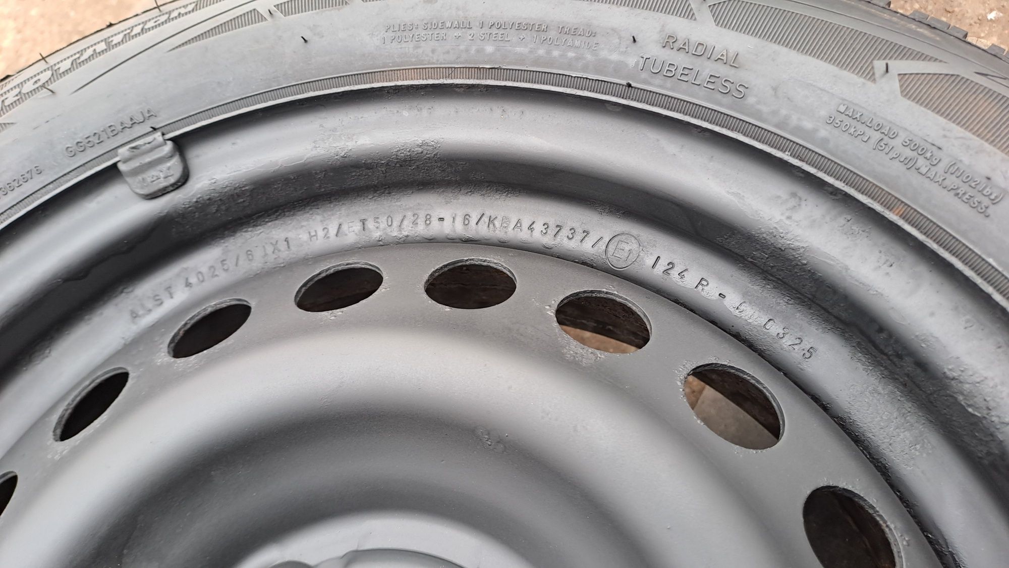 1бр. РЕЗЕРВНА 15" 4х100мм, 4x100 с гума 185 60 15 Goodyear