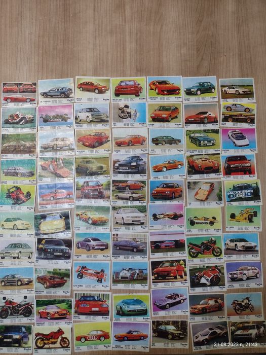 Цяла колекция картинки дъвки Турбо