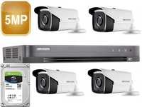 Kit 4 camere supraveghere 5MP Hikvision Montaj inclus