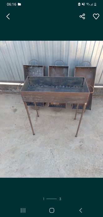 Мангал сатылады ұз 70 ені 30 биіктігі 13 жиналмалы