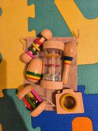 Дървени бебешки музикални играчки
