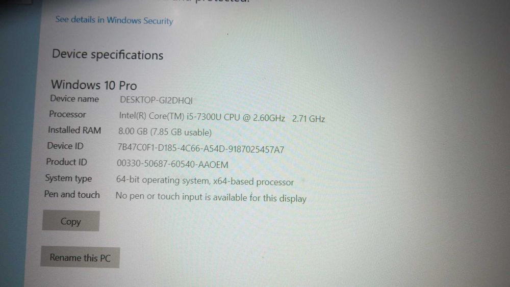 Leptop lenovo T560 I5