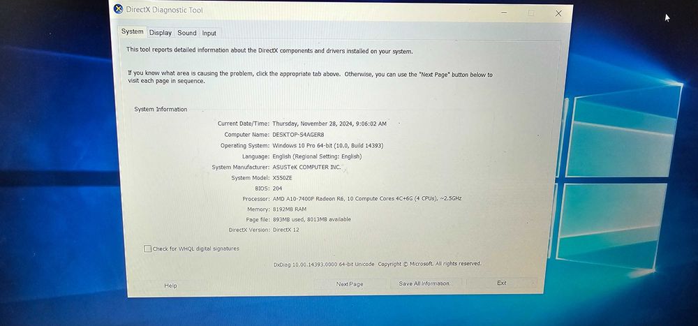 Laptop asus x550ze amd a10 7400 8gb ram hdd 1tb