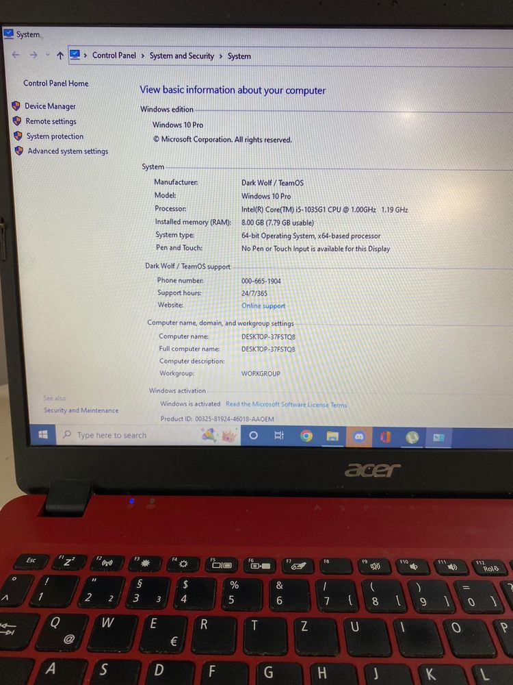 Laptop Acer Aspire 3 N19C1 Amanet BKG