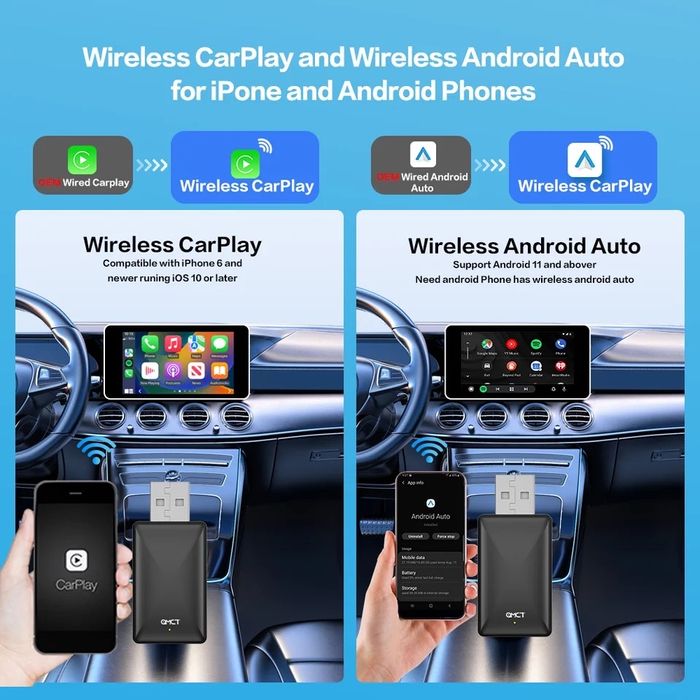 Modul / Adaptor wireless Apple CarPlay - iPhone / android