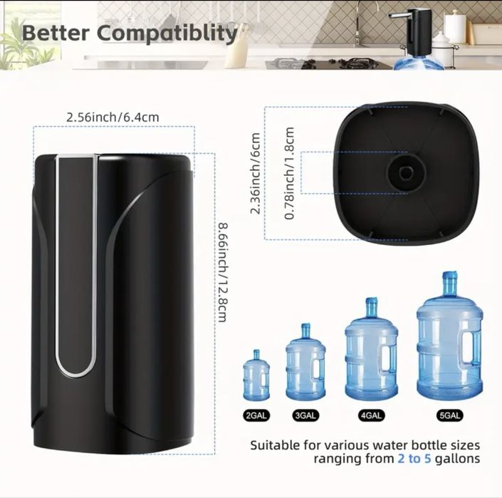 Pompa electrica pentru bidon de apa, dozator apa portabil