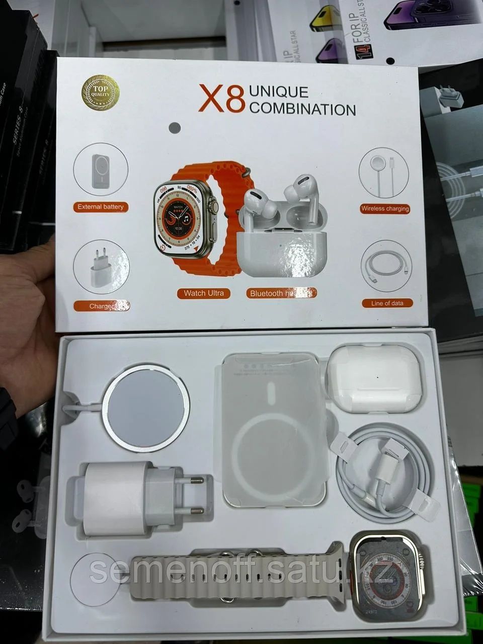 X8 Ultra combo,Шок Цена,Новые,Запечатанный,Смарт часы,8 Серия,Smart wa