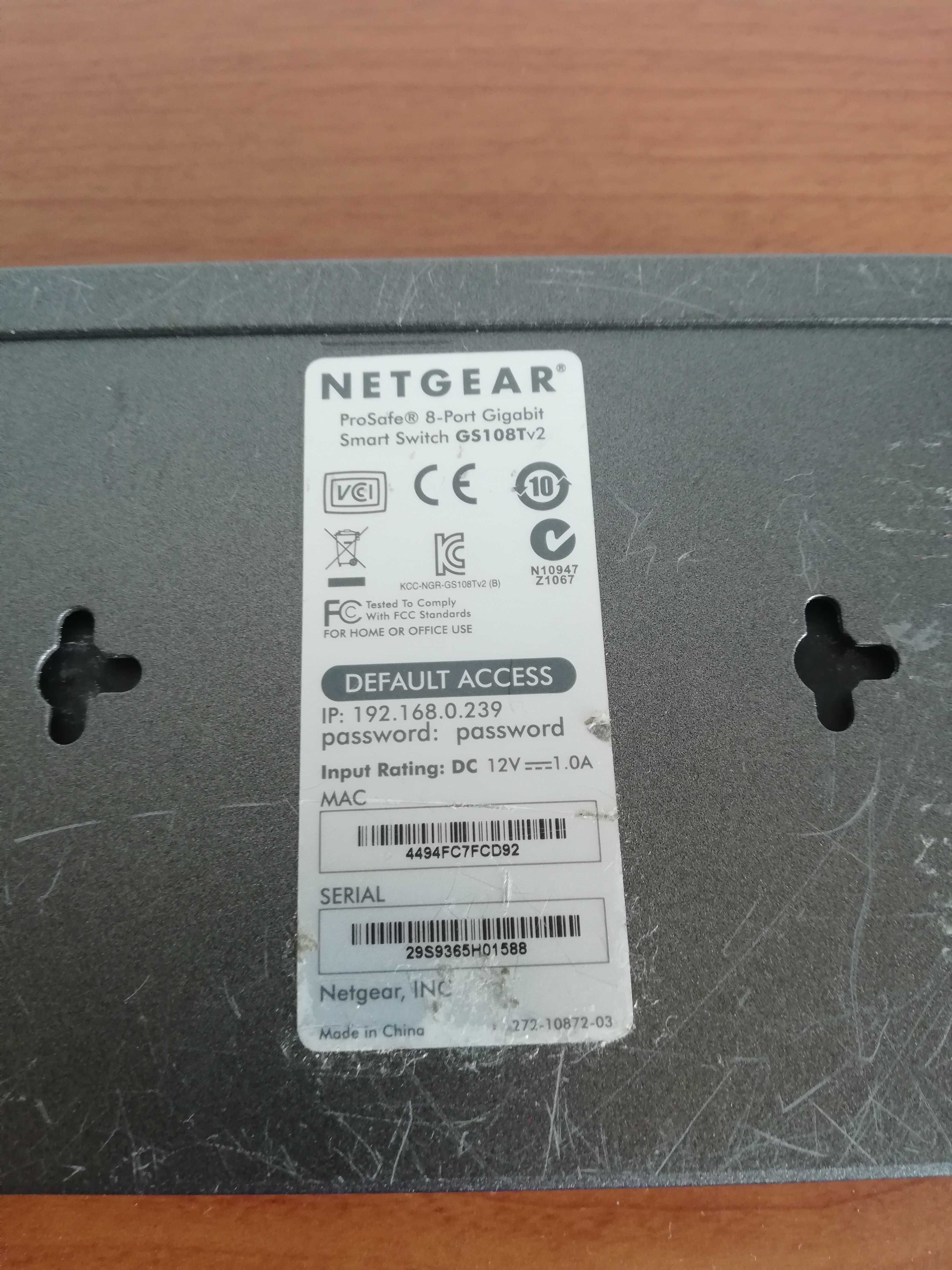 Netgear ProSafe GS108t управляем гигабитов switch