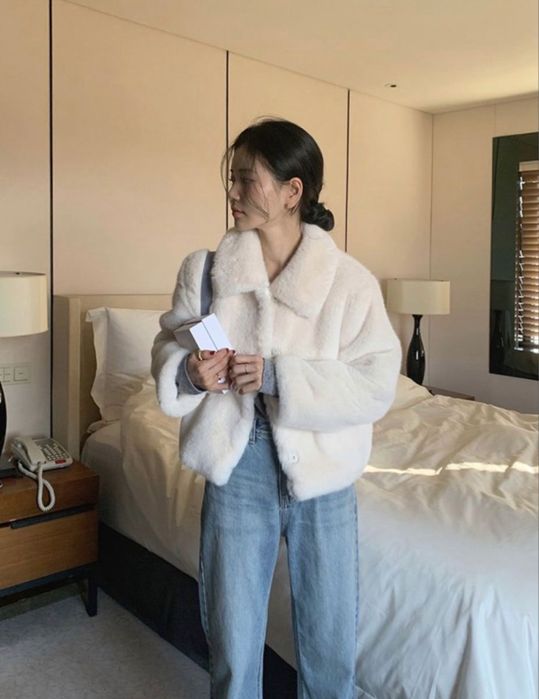 Шуба новый белый