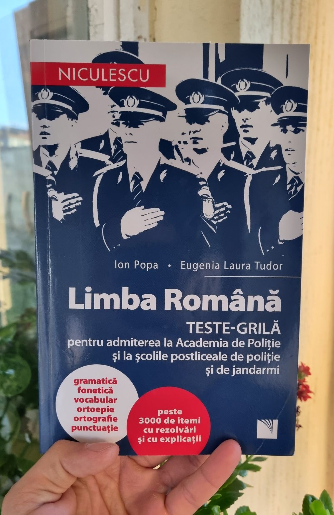 Culegere limba română, teste grilă pentru admiterea la poliție.