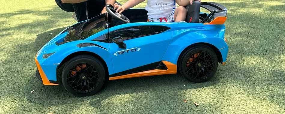 Детские электромобили машина Lamborghini в синем цвете