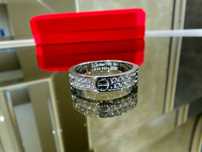 CARTIER Love Band White Gold Paved Diamonds Пръстен