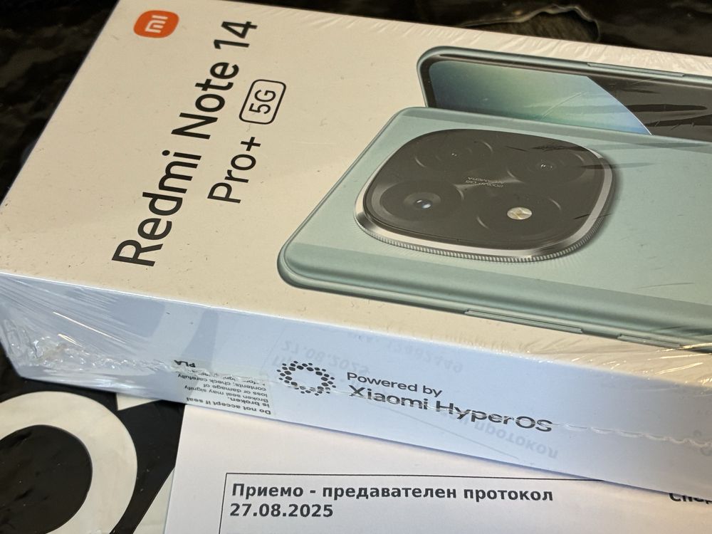 ***ЗАПЕЧАТАН 256GB Redmi Note 14 Pro + 5G Ozone Гаранция 2г plus