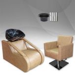 Промо пакет за фризьорски салон Golden Sands, фризьорски стол и колона
