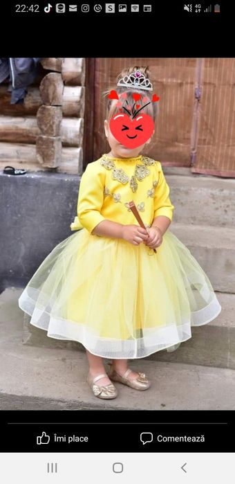 Set rochite mama si 2 fiice: botez si 4 ani