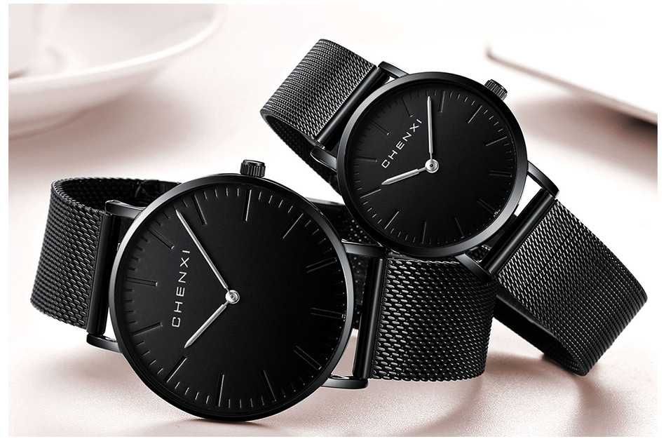 Ayollar va erkaklar Chenxi soati, firma qutisida, kvars