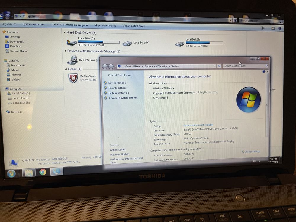 Laptop Toshiba L850-13Q