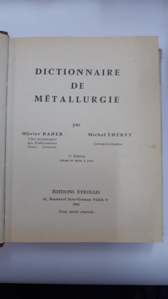 Dictionar de Metalurgie