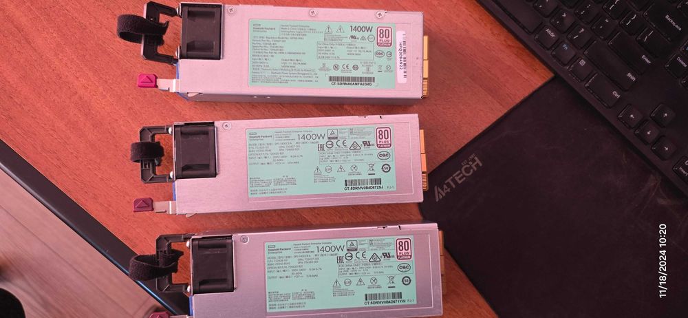 Sursa tensiune 12V 117A Server HP HSTNS-PD43 1400W G9 94% eficienta