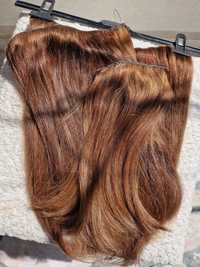 Естествена коса на щипки, страхотна за удължаване или плътност