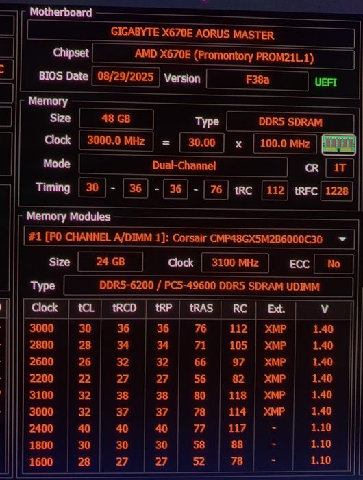 Corsair Dominator Titanium kit 48GB (2x24) DDR5