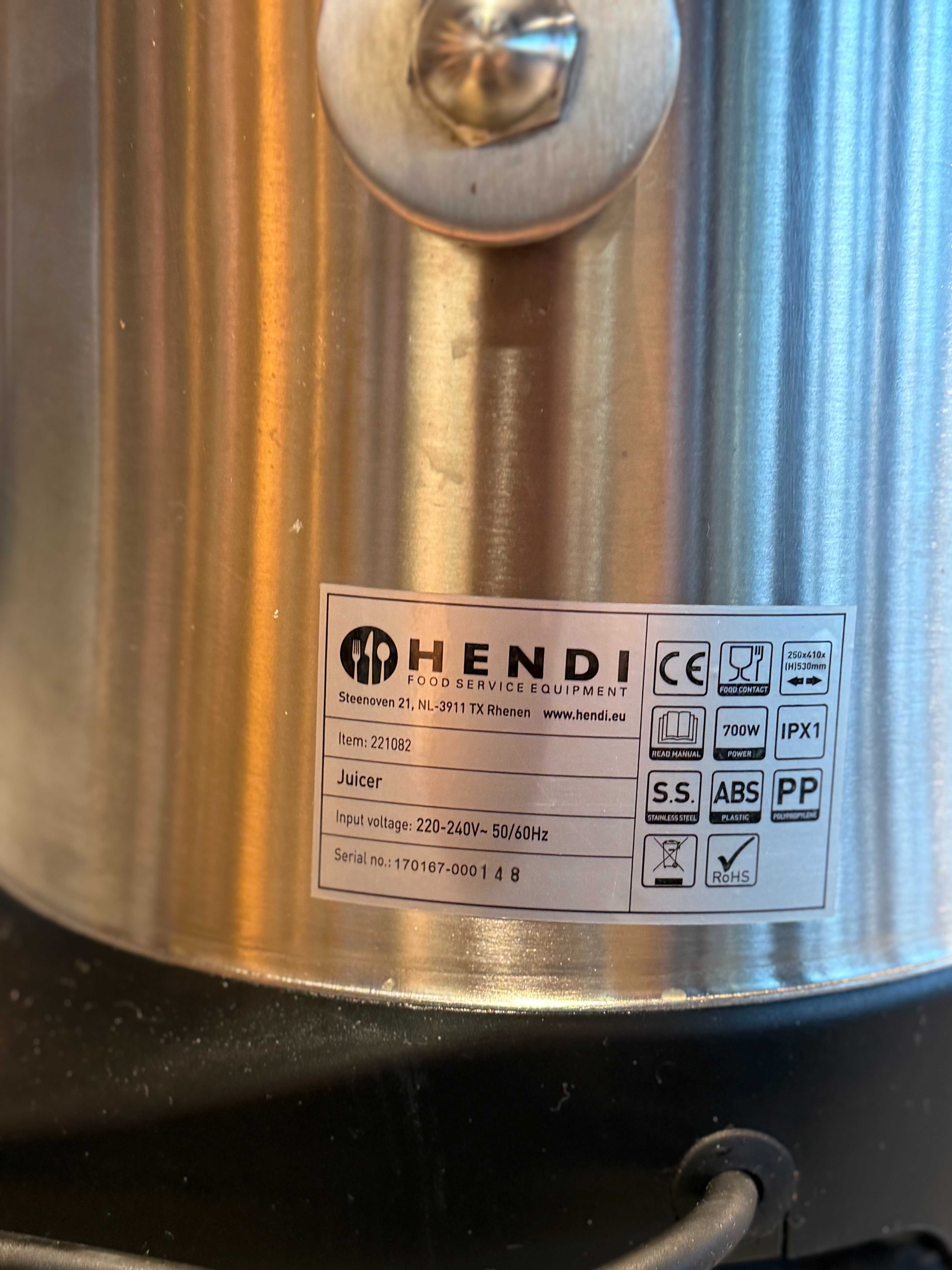 Storcător centrifugal HENDI fructe si legume tari 120kg /h