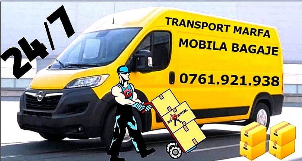Transport marfa mobila mutari debarasari haine bagaje gunoi plastice