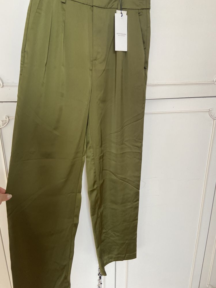 Нов, с етикет, Зелен тютюнев панталон Scotch & Soda, Размер S