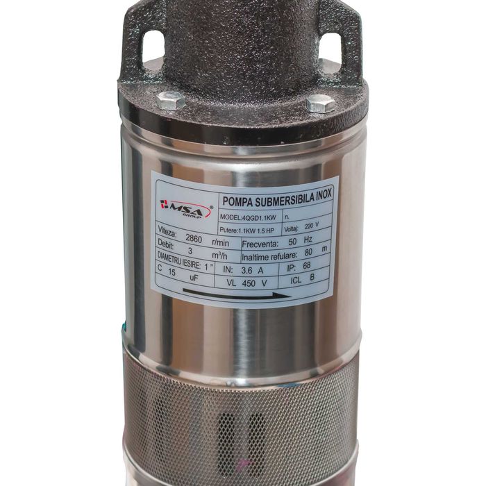 Pompa de Apa Submersibila 1.1 KW, 80m, 4QGD 1.1 BUMIRELI