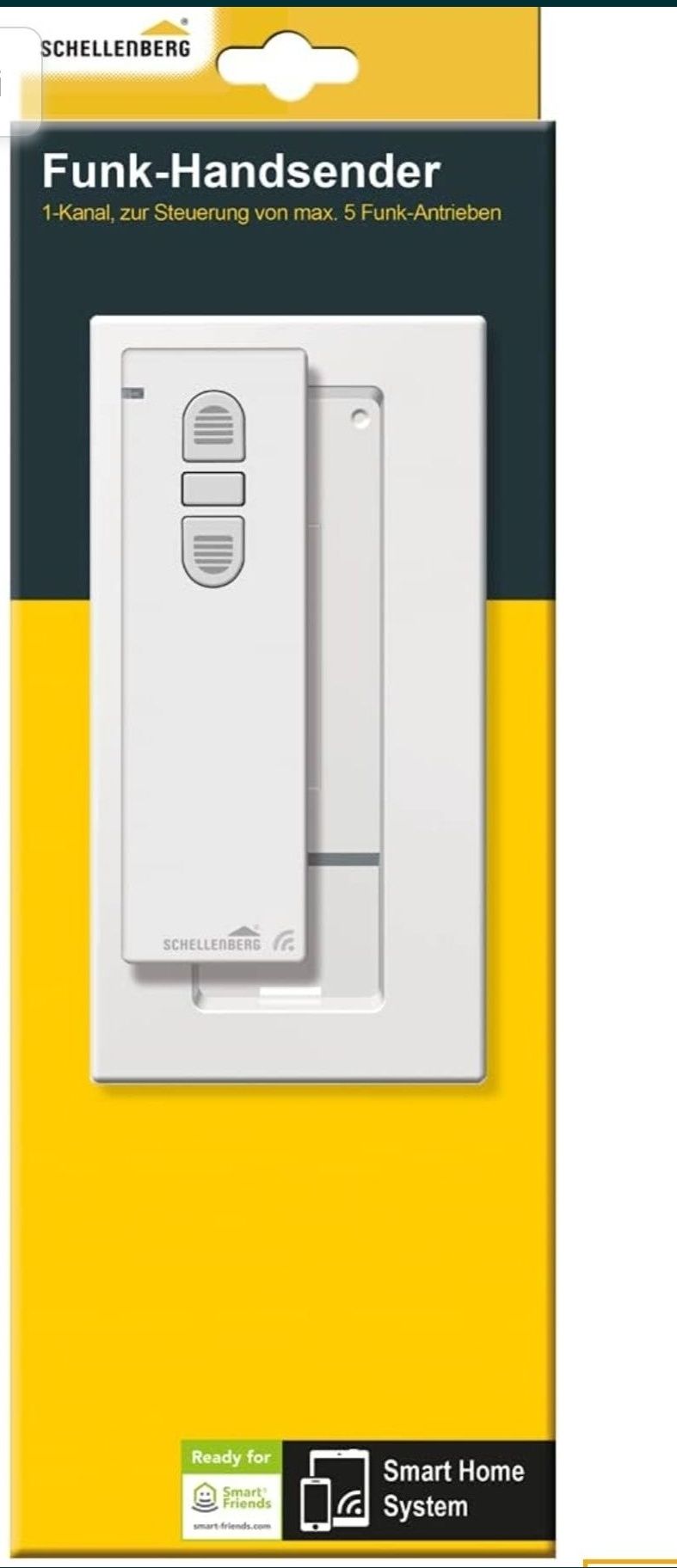 Schellenberg 20015 Transmițător manual radio 1 canal Alb