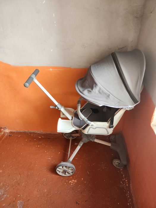 Коляска дрон серый