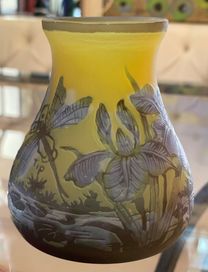 Galle, ваза от рязано стъкло, Франция