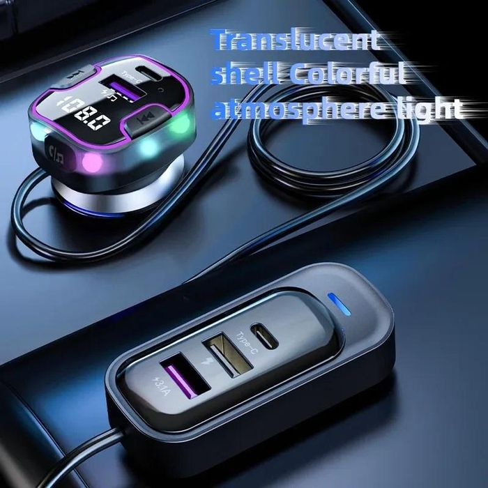 Bluetooth 5.3 fm трансмитер за кола, verk с56 10150 комплект за ...