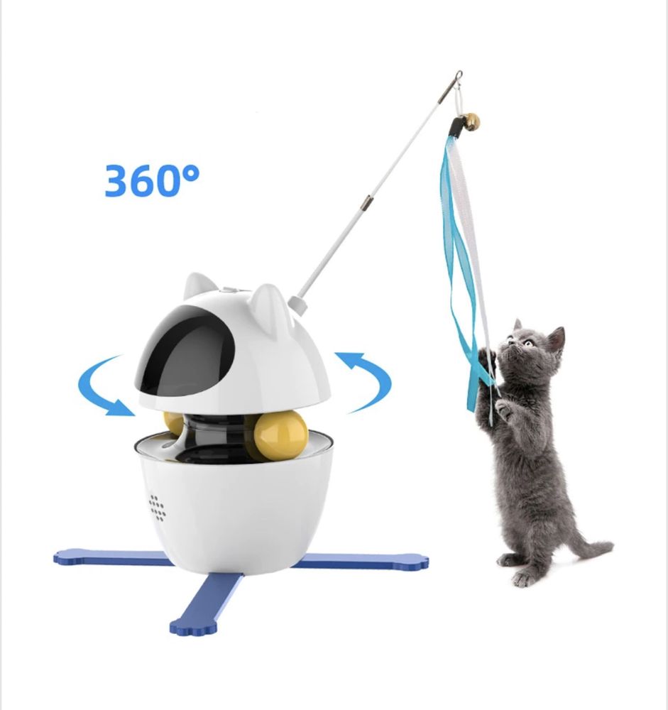 Jucarie pentru pisici, animale cu 3 functii, laser, mingii