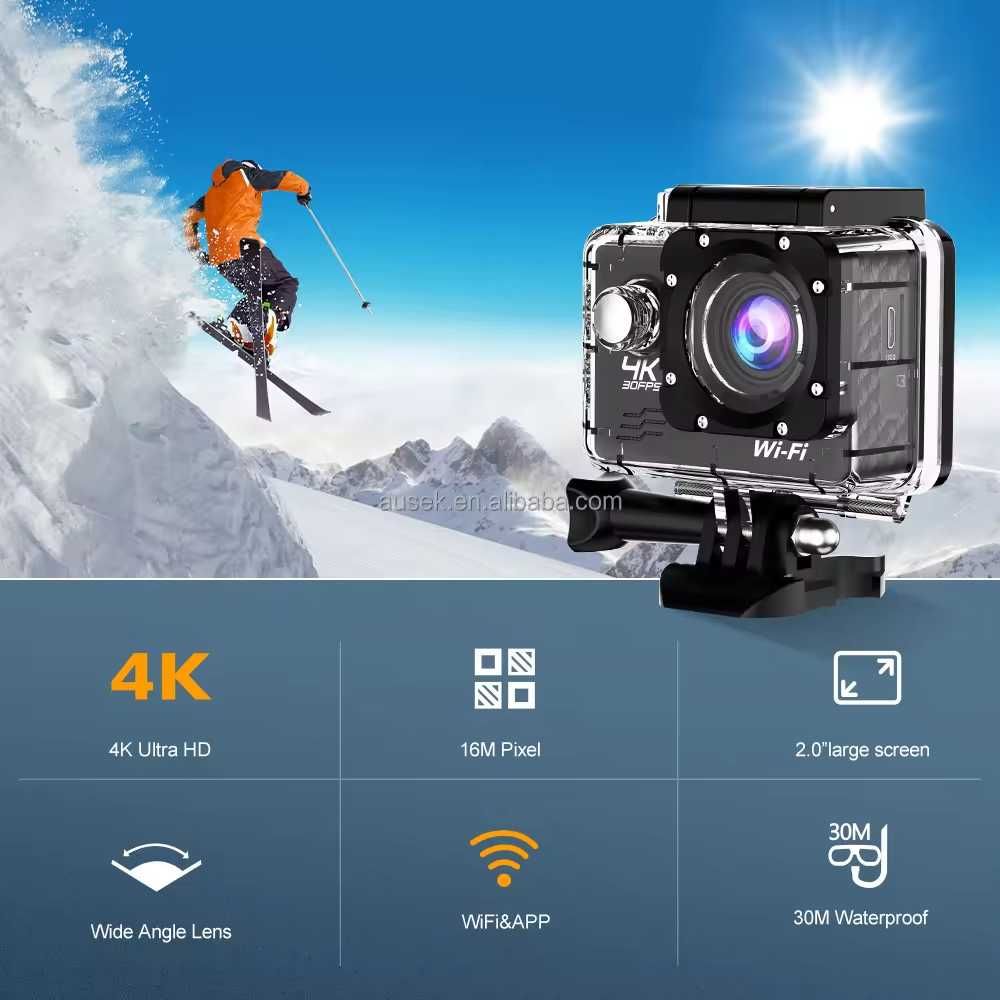 Camera video sport 4K 30fps/1080p 60fps/720p 120fps,CMOS de 16 megapxl