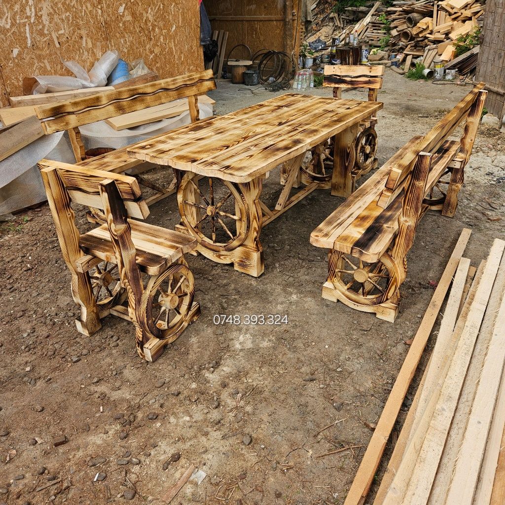 Balansoar  / leagan  lemn rotund  rustic