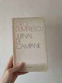 Cartea Geo Dumitrescu Jurnal de Campanie