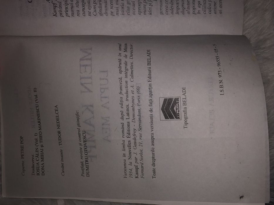 Adolf Hitler Mein Kampf carte rara veche clasic