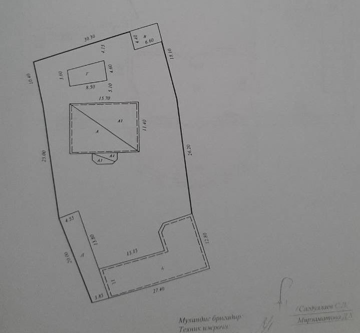 Продажа участка 17 соток задняя часть Чайханы Салом около Парка